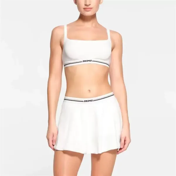 Skims Cotton-Covered Bralette White Underwear - 4