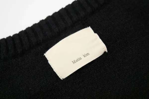 Matin White Knit Sweater with Bold Typography - 28