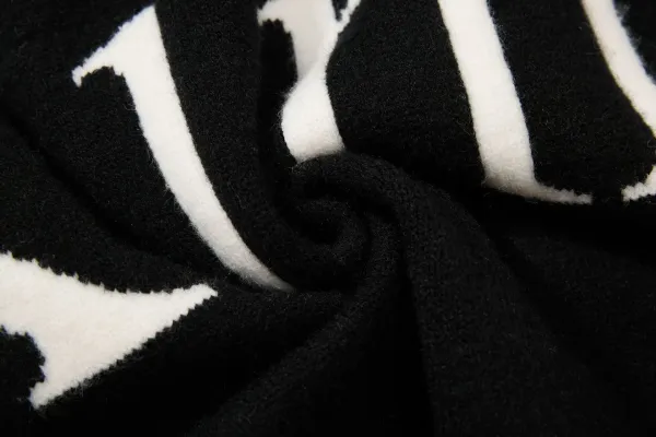 Matin White Knit Sweater with Bold Typography - 31