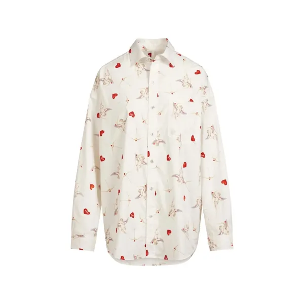 Off-White Striped Oversized Shirt Blue - 15
