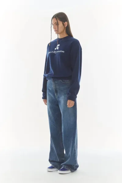Rest & Recreation Logo Crewneck Sweatshirt Light Blue - 5