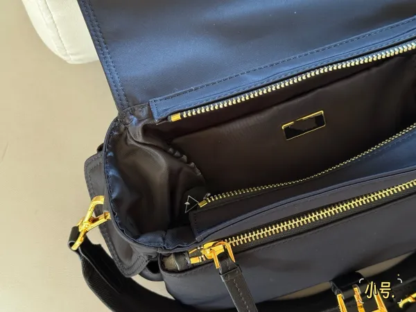 Prada Reporter Nylon Messenger Bag Navy Blue - 13
