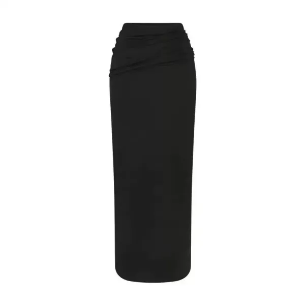 Off-White Draped Wrap Skirt Beige Skirt - 13