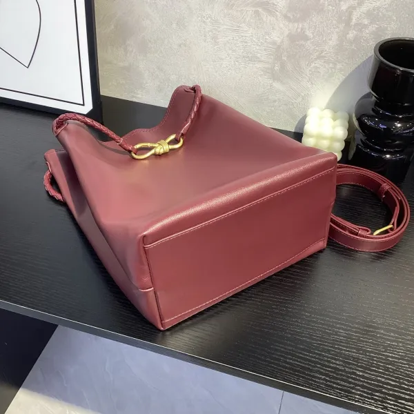 Bottega Veneta The Knot Bucket Bag Chocolate Brown Leather - 30