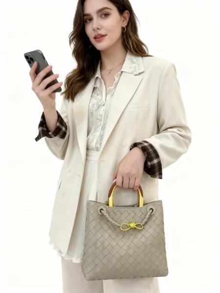 Bottega Veneta Cassette Mini Woven Tan Leather Handbag - 4