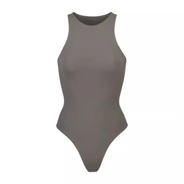 Black High-Neck Sleeveless Bodysuit - 12