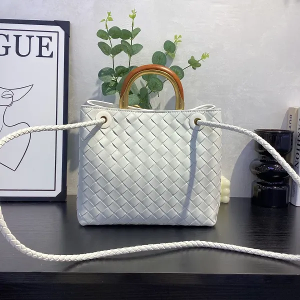 Bottega Veneta Cassette Mini Woven Tan Leather Handbag - 28
