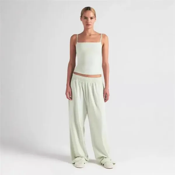 Design Wide-Leg Cropped Pants White - 2