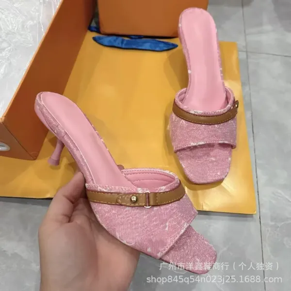Louis Vuitton Multicolor Monogram Mule White Heels - 18
