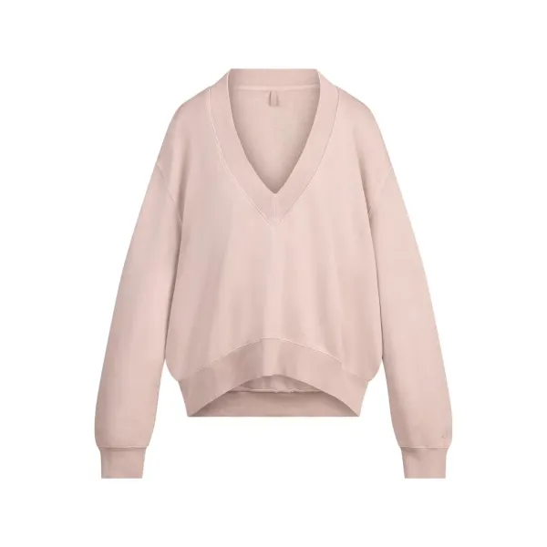 Off-White V-Neck Cropped Sweatshirt Black - 10