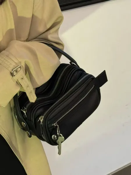 Balenciaga Hourglass Mini Black Leather Handbag - 11