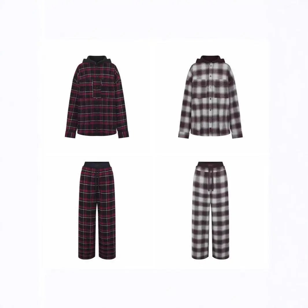 Burberry Check Wool-Blend Wide-Leg Pants - 2