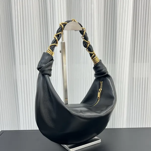 Bottega Veneta The Pouch Hobo Bag Black - 20
