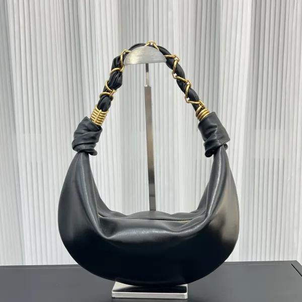 Bottega Veneta The Pouch Hobo Bag Black - 22