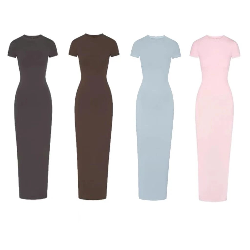 Saint Tears Minimalist Midi Dress Gray - 2