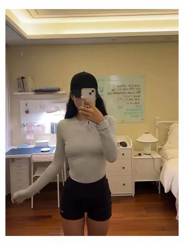 Design Long Sleeve Base-Layer Top Gray - 5