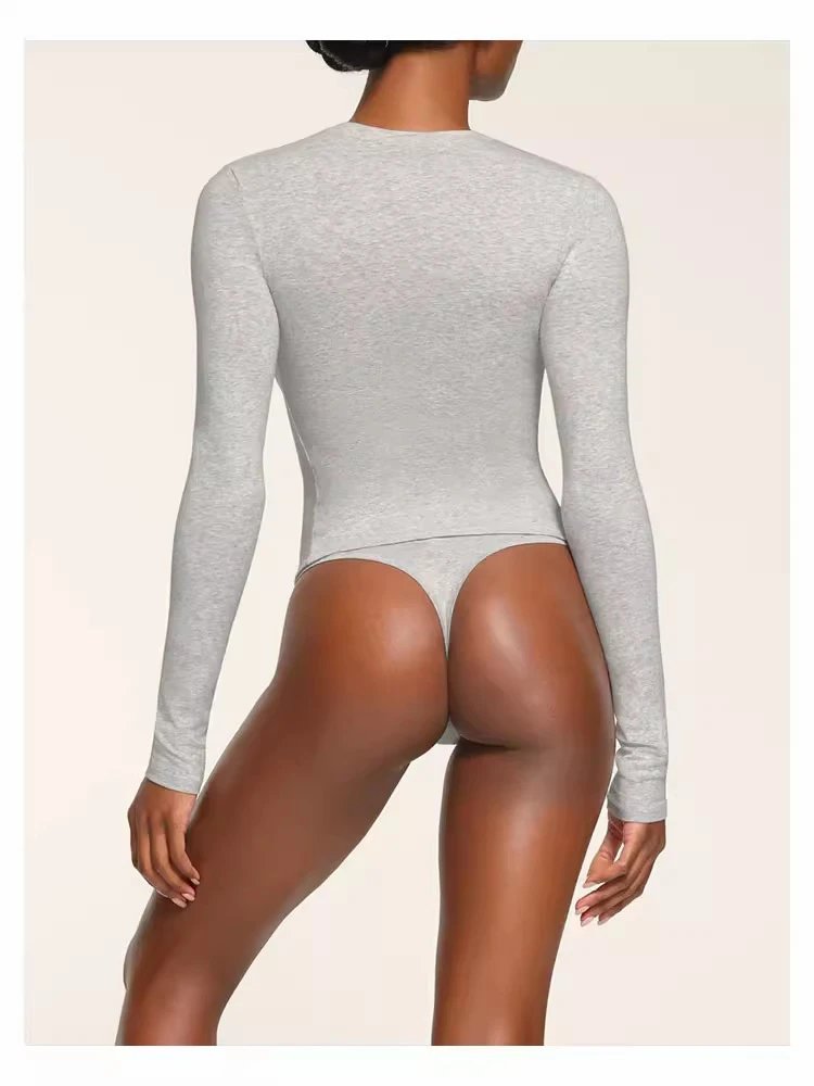 Design Long Sleeve Base-Layer Top Gray - 20