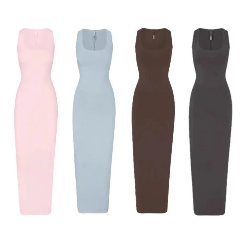 SKIMS Vintage Long Open Back Dress