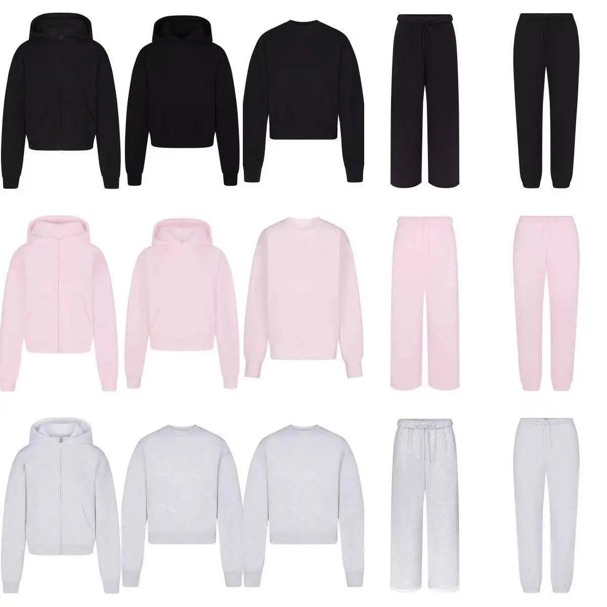 Design Wide-Leg Sweatpants Pink - 2