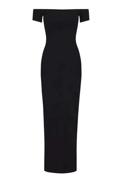 Off-White Off-Shoulder Maxi Dress White - 5