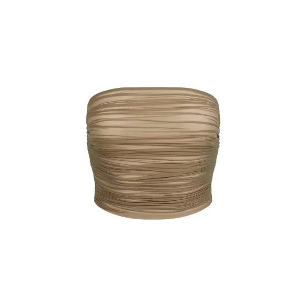 Design Pleated Tube Top Peach - 9