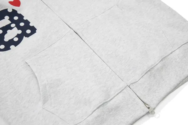 Comme des Garçons Play Polka Dot Heart Hoodie Navy - 22