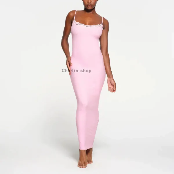 Saint Tears Lace-Trimmed Slip Dress in Powder Blue - 8