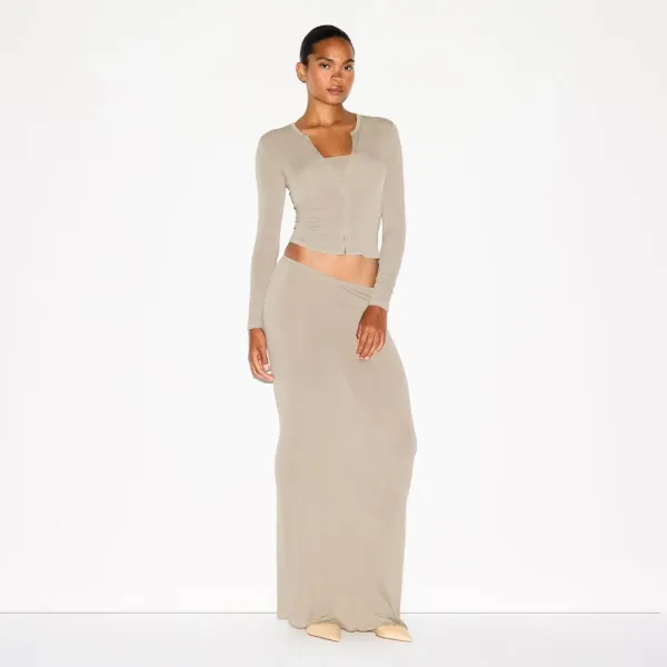 Design Beige Maxi Skirt - 3