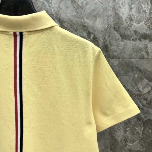 Thom Browne Classic Four-Bar Stripe Gray Polo - 9