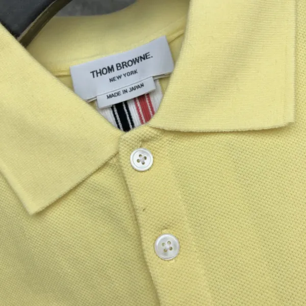 Thom Browne Classic Four-Bar Stripe Gray Polo - 11