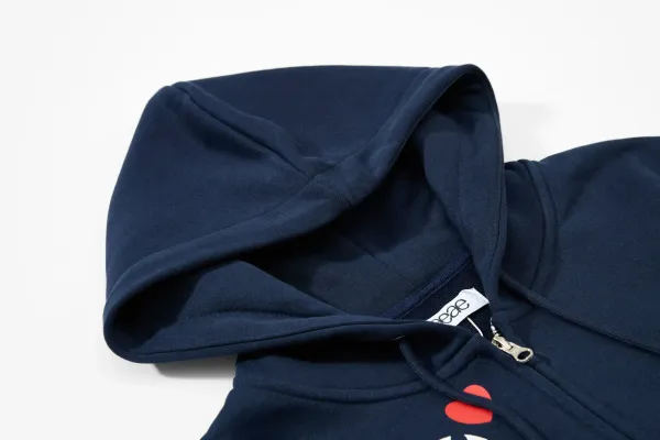 Comme des Garçons Play Polka Dot Heart Hoodie Navy - 9