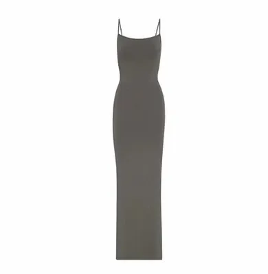 SKIMS Sculpting Backless Maxi Dress Beige - 7
