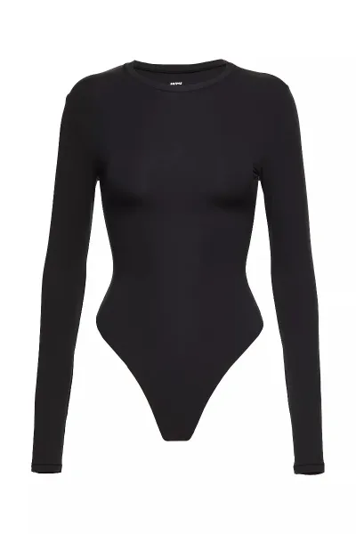 GRA Seamless Long Sleeve Bodysuit Brown - 3