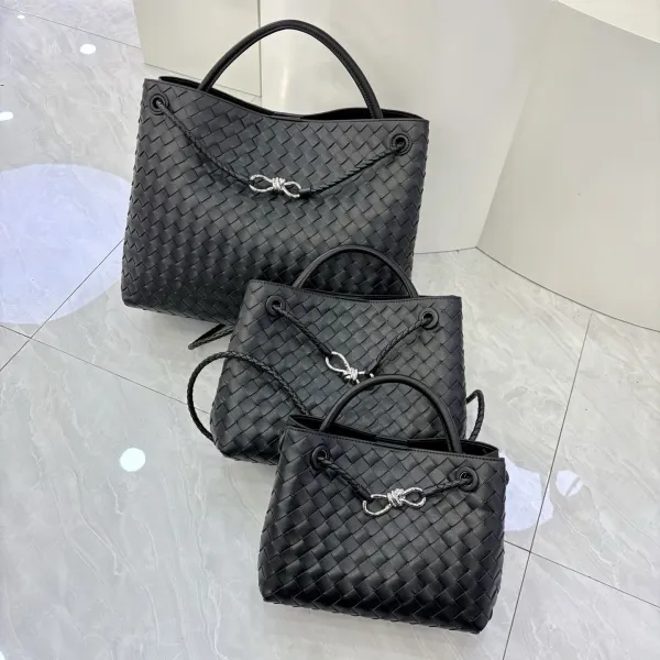 Bottega Veneta The Pouch Black Woven Leather Tote Bag - 14