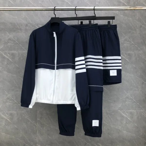 Thom Browne 4-Bar Stripe Nylon Shorts Gray - 5