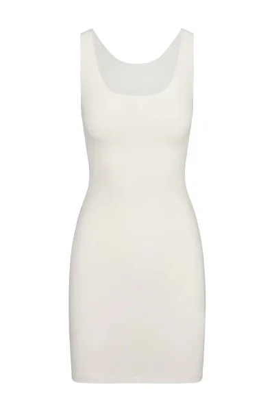 Saint Tears Ribbed Knit Mini Dress White - 6