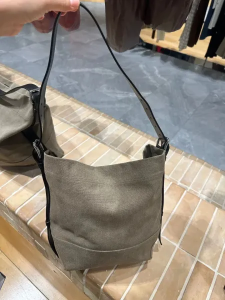 Stone Island Canvas Bucket Bag Beige Shoulder Bag - 13