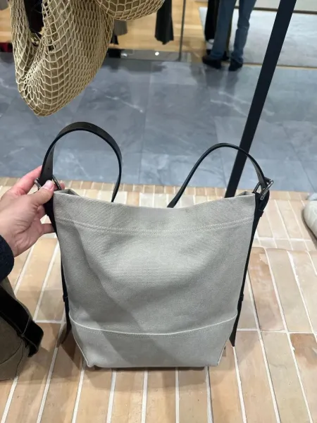 Stone Island Canvas Bucket Bag Beige Shoulder Bag - 15