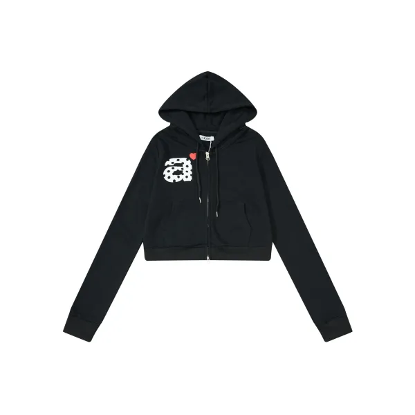 Comme des Garçons Play Polka Dot Heart Hoodie Navy - 5