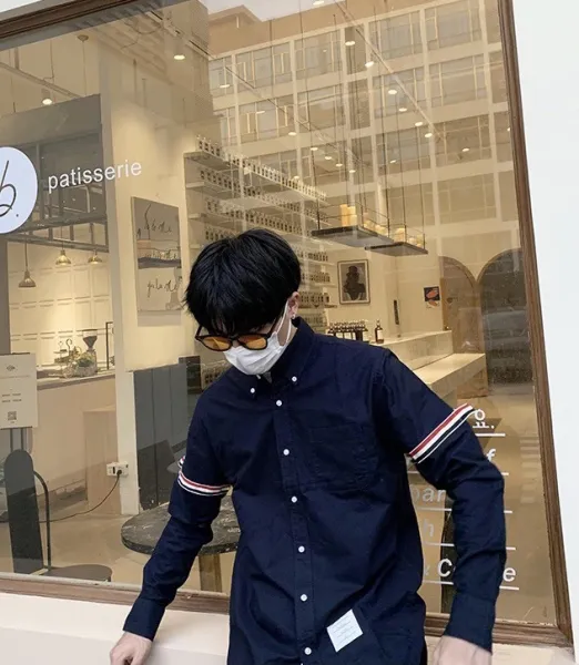 Thom Browne Classic Four-Bar Stripe Shirt Gray - 8
