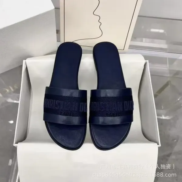 Dior J'Adior Slide Navy Blue Slippers - 7