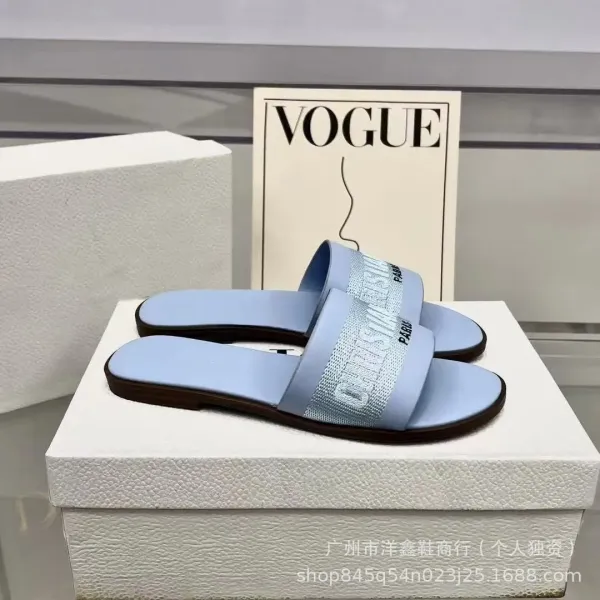 Dior J'Adior Slide Navy Blue Slippers - 16