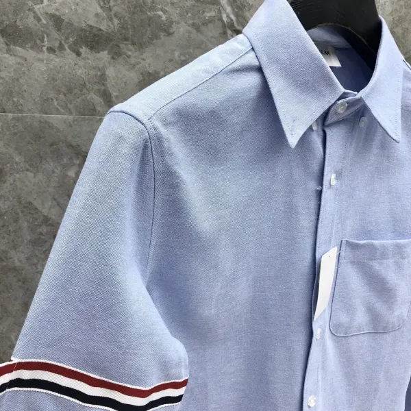 Thom Browne Classic Four-Bar Stripe White Shirt - 14