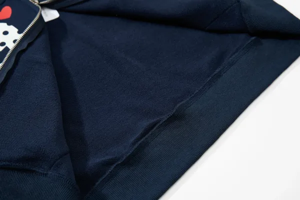 Comme des Garçons Play Polka Dot Heart Hoodie Navy - 17