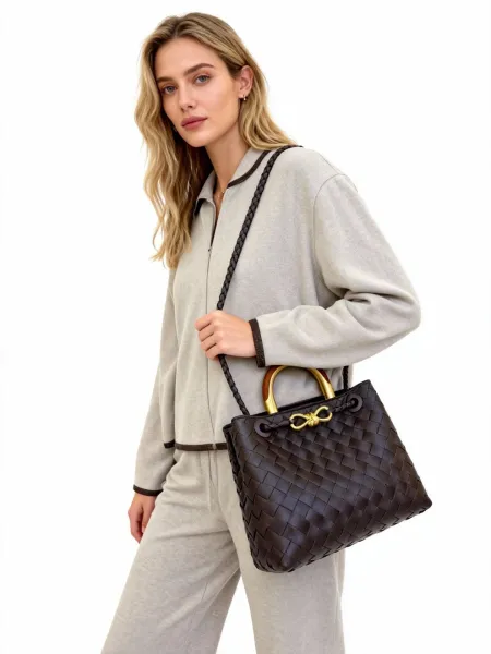 Bottega Veneta Cassette Mini Woven Tan Leather Handbag - 10