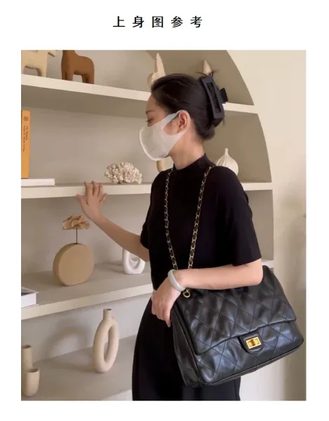 Chanel Classic Flap Bag Black Quilted Leather Shoulder Bag - 5