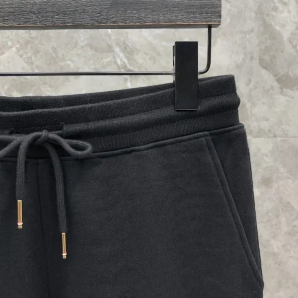 Thom Browne Four-Bar Stripe Black Sweatshorts - 35