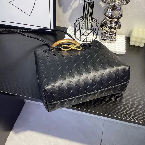Bottega Veneta Cassette Mini Woven Tan Leather Handbag - 16