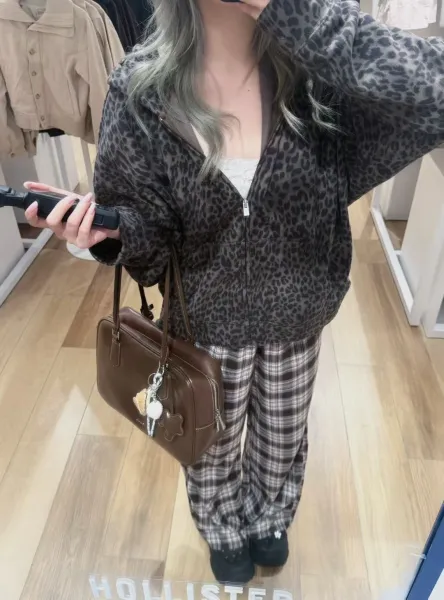 Gallery Dept. Leopard Print Zip-Up Hoodie - 21