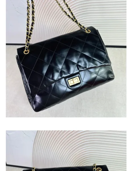 Chanel Classic Flap Bag Black Quilted Leather Shoulder Bag - 10